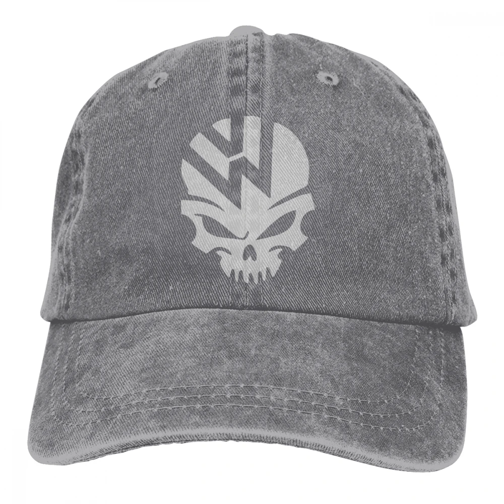 VW Skull Casquette черные унисекс Мужские Женские джинсовые бейсболка с ремешком кепки регулируемые Гольф папа шляпа