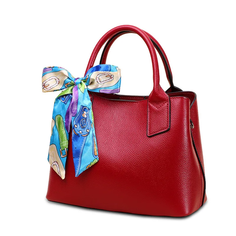 

Satchel Genuine Leather Woman Handbag Detachable Crossbody Strap Mini Satchel Handbag Zip closure multi function pockets Flap