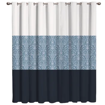 

Stripes And Classical Baroque Figures Window Blinds Living Room Bathroom Blackout Curtains Kitchen Outdoor Kids Curtain Panels