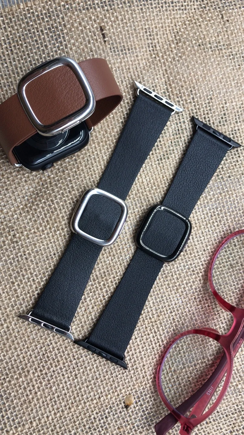Кожаная Петля ремешок для apple watch группа 5 4 44/40 мм современный стиль браслет на запястье, аксессуары для наручных часов iWatch серии 3/2/1 42/38 мм