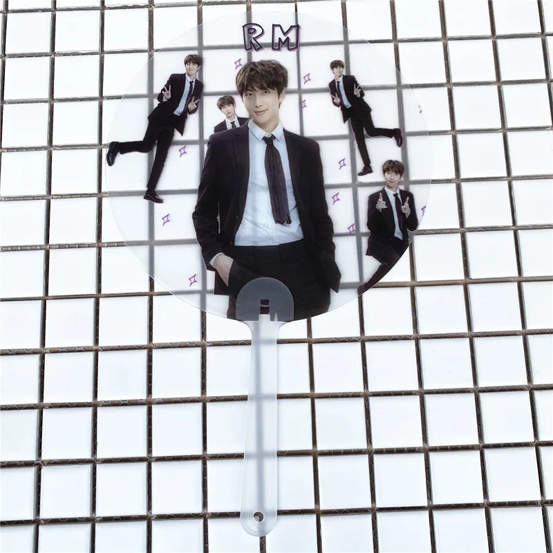 KPOP Bangtan мальчики ПВХ вентиляторы карта душа Persona прозрачные вентиляторы ручные вентиляторы JUNG KOOK JIMIN JIN SUGA J-HOPE FH176