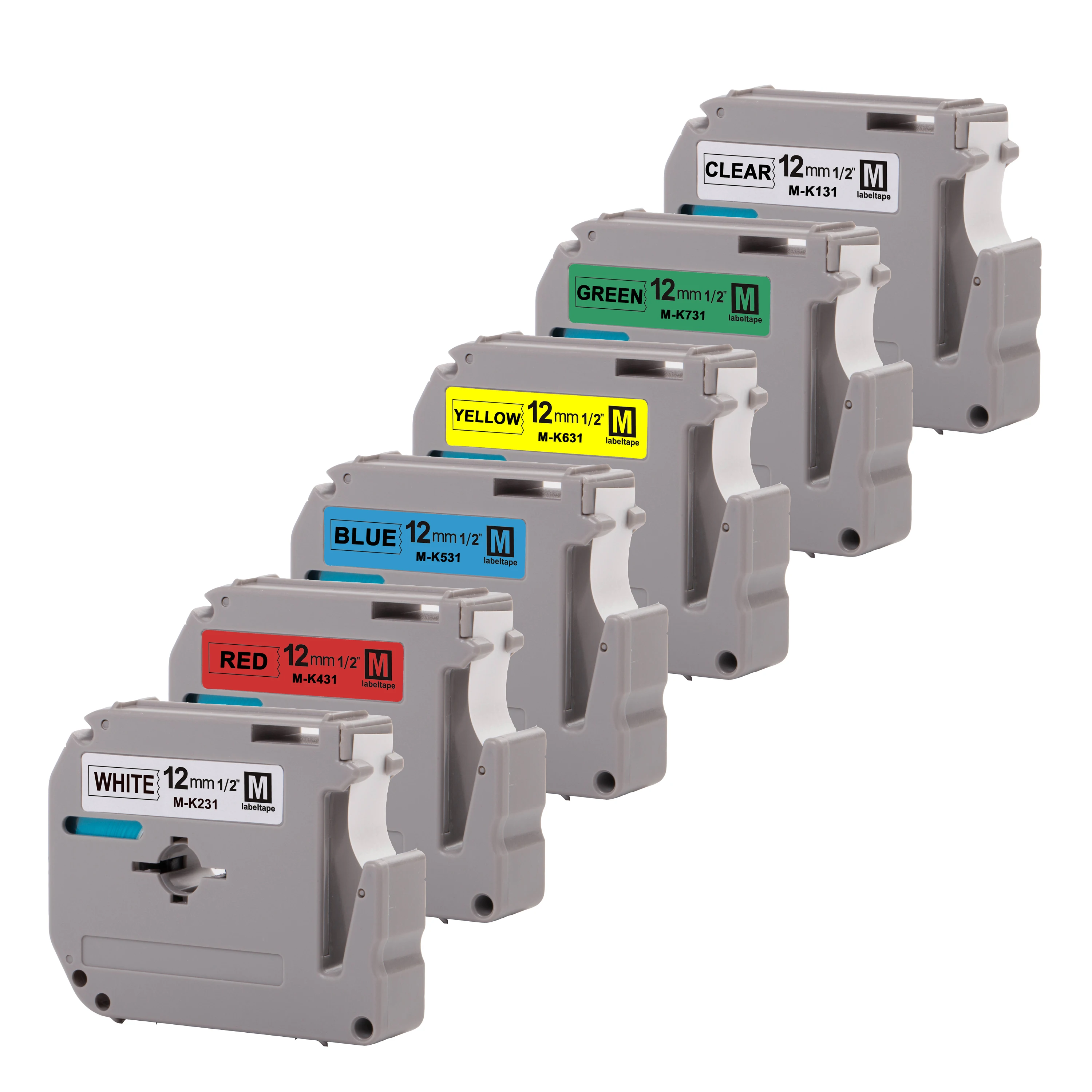 Фото Ленты для этикеток MK231, совместимы с Brother P-Touch PT65 PT70 PT85 PT90 PT80 PT100, 1 шт., 9/12 мм №2