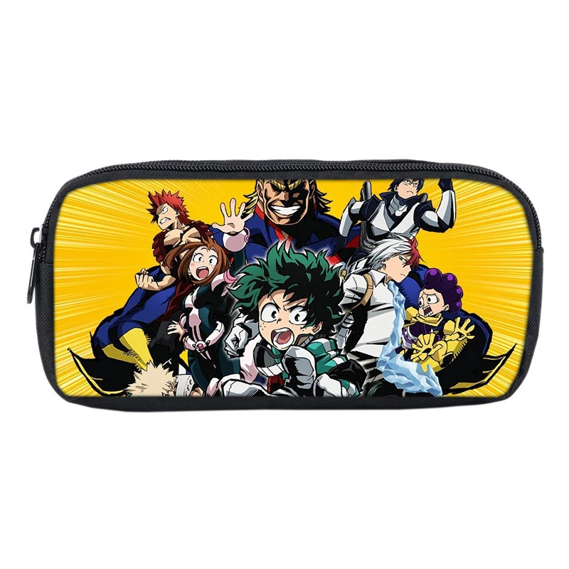 

Printed Anime 3D My Hero Academia Pencil Case Stationery Makeup Box Storage Pouch School Bags For Teenage Girls Supplies Zipper