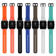 20 мм Силиконовые наручные часы ремешок для Xiaomi Huami Amazfit Bip BIT PACE Lite спортивный браслет умные часы аксессуары