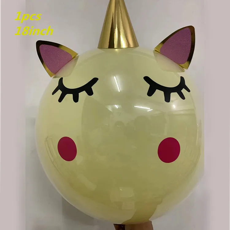 1 шт. большой единорог кошка воздушные шары мультфильм животное фольга баллоны ребенок душ Вечеринка День рождения Свадебные украшения Дети подарок игрушки - Цвет: Style 11