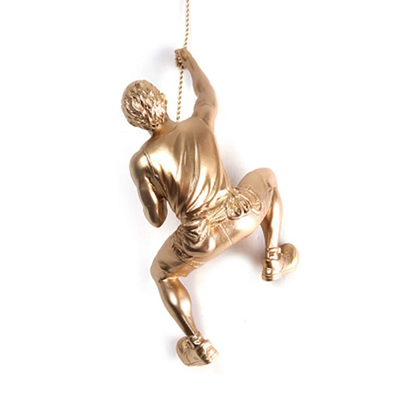 

Creative Retro Sport Man Rock Climbing figurines Wall Decoration resin Pendant Statue sculpture Wall Living Room Home Decor