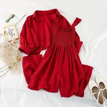 

2021 New Spring Women Set Korean style Fashion Loose Oversize Two piece set UPF clothes with jumpsuit Casual Female set