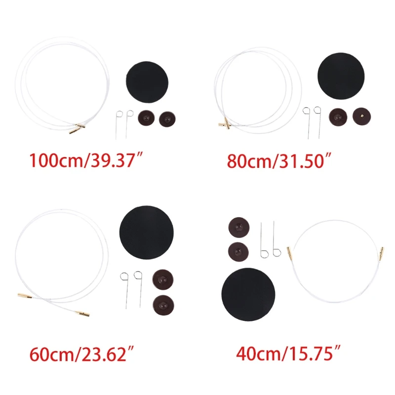Knitting Needle Cable End Connector Kit Interchangeable For DIY Knit Weaving