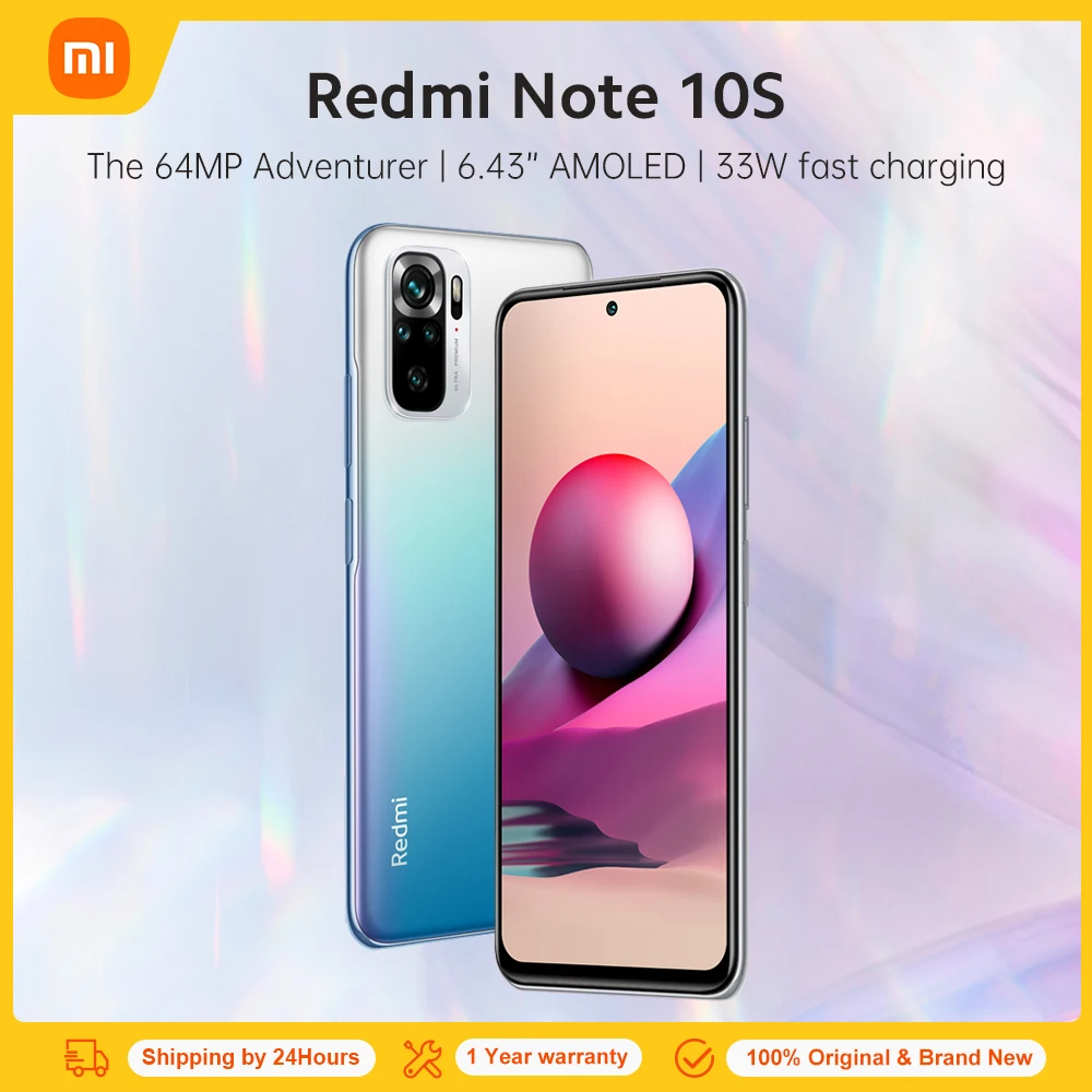 Глобальная версия Xiaomi Redmi Примечание 10S 64GB/128GB смартфон Helio G95 64-мегапиксельная