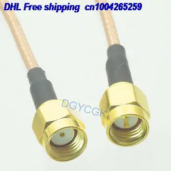 

EMS/ DHL 50pcs Cable RPSMA male jack to SMA male plug straight RG316 Jumper pigtail 6" cable 22j