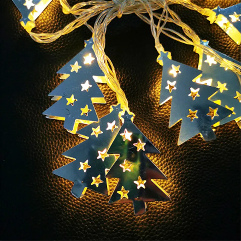 

LED Fairy Decoration Christmas Lantern String Lights Decor Lights Iron Christmas Tree Battery Powered Festival Hanging Bedroom