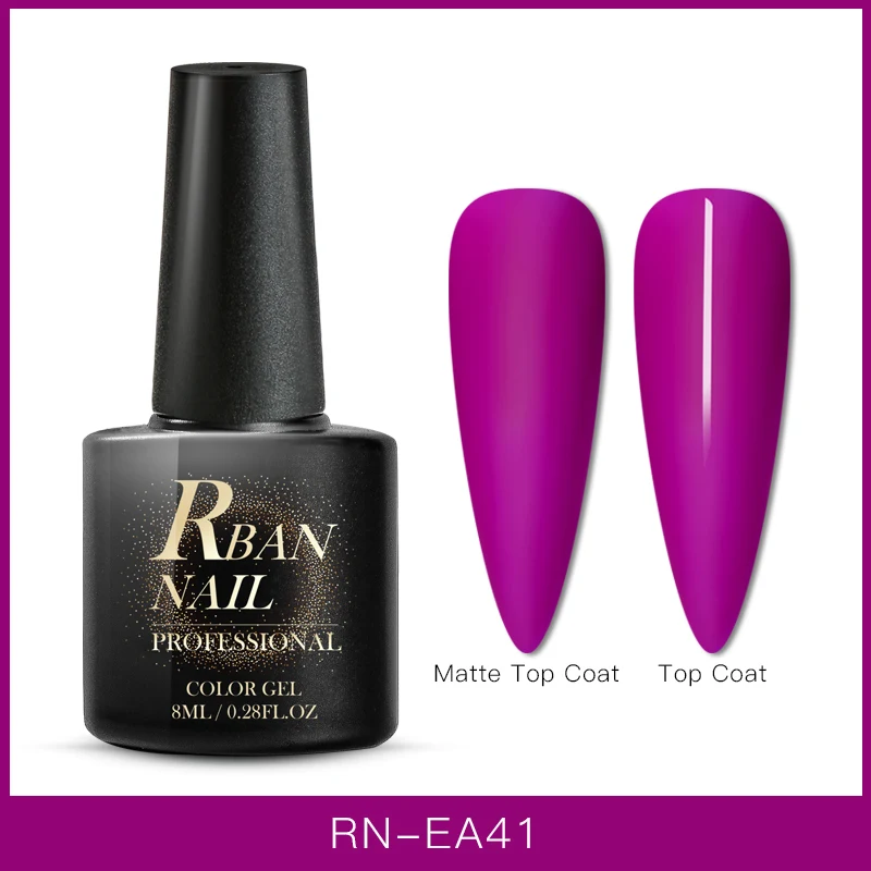 S07844 RBAN NAIL 8 мл цветной УФ-гель для ногтей матовое верхнее покрытие Гибридный гель для ногтей замачиваемый долговечный лак для ногтей гель лак Инструменты - Цвет: S07844