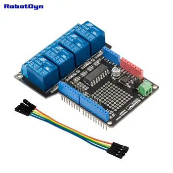 

Relay Shield for Arduino Uno, 4 relays (Assembled)