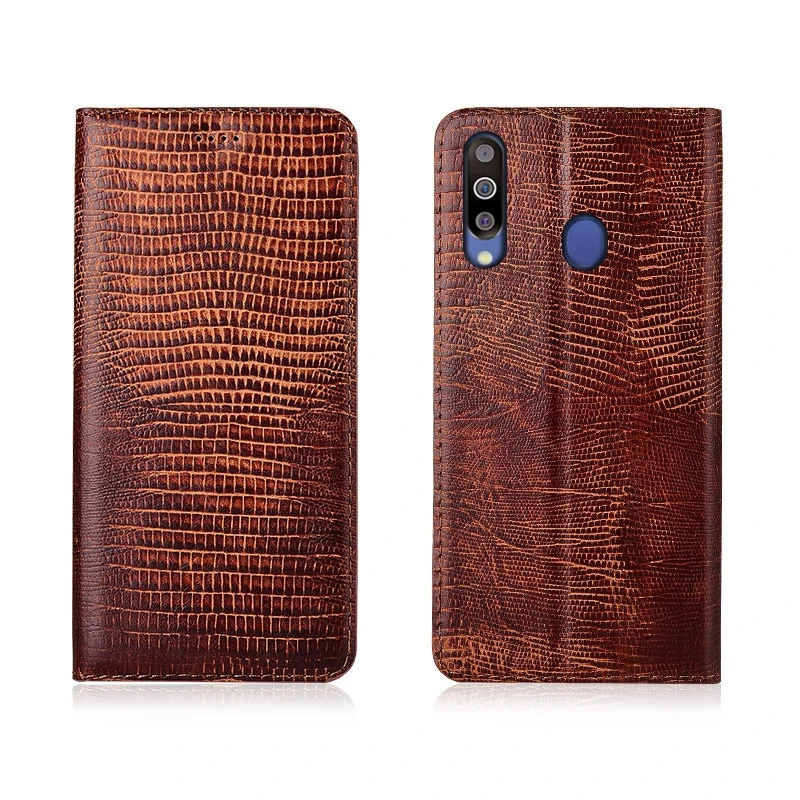 Чехол для телефона из натуральной кожи с рисунком ящерицы чехол Samsung Galaxy M51 M31 M21 M30S
