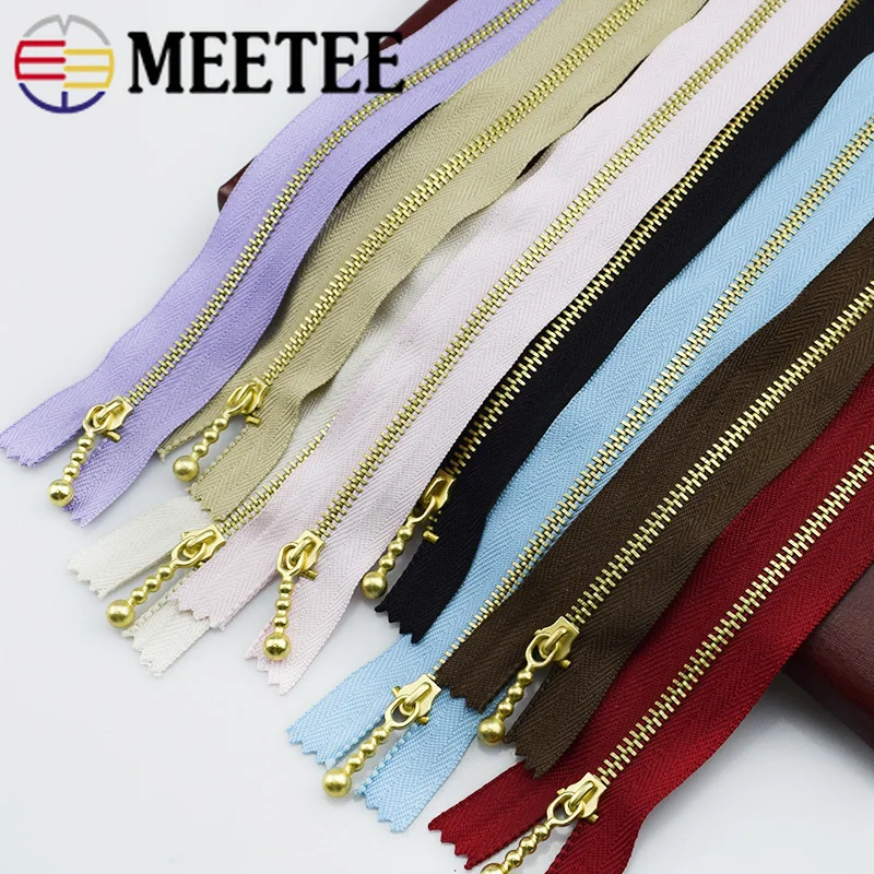 Металлическая застежка молния Meetee 3 #15/20 см закрывающаяся для одежды кошелька