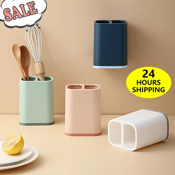 

Multifunctional Tableware Storage Rack Plastic Drain Container Drying Rack Tableware Tableware Spoon Fork Container Kitchen Tool