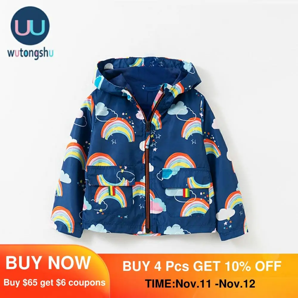 

Spring Baby Jackets Casual Tops Clothes Dinosau Print Baby Girls Outerwear & Coats for 2-8T Hooded Jackets Baby Boys Clothes