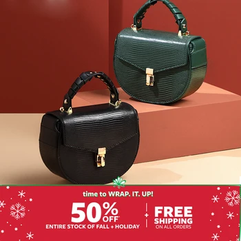 

Bags for woman 2019 Real Genuine Leather Saddle Bag Woman Elegant Crossbody Semi-circle Saddle Purse
