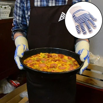 

Barbecue Heat Insulation Glove Non slip Silicone High Temperature Resistant