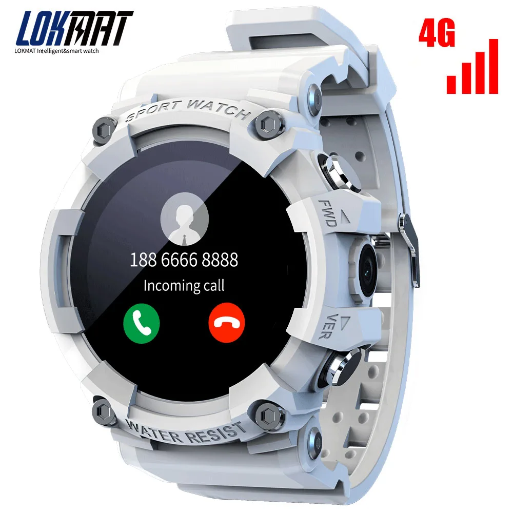 Permalink to LOKMAT SKY Smart Watch One-Key Emergency Call Watches Sport Fitness Tracker Bluetooth Full Touch Screen Camera SOS 4G Chat Watch