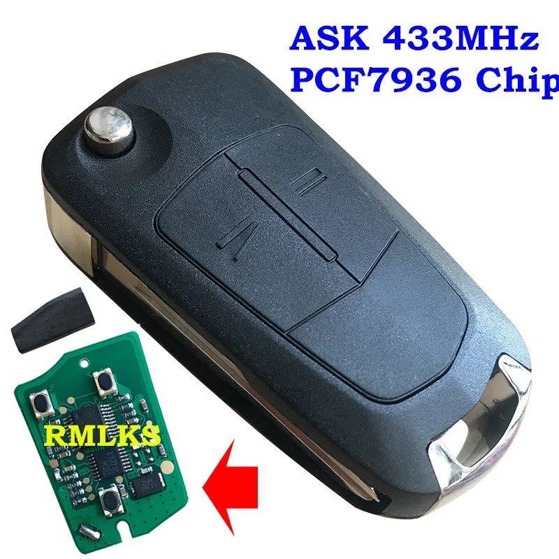 

2 Buttons Remote Key With ID46 Chip suit for Opel For Vauxhall Antara 2011- 2014 Keyless Entry Transmitter Uncut Blade