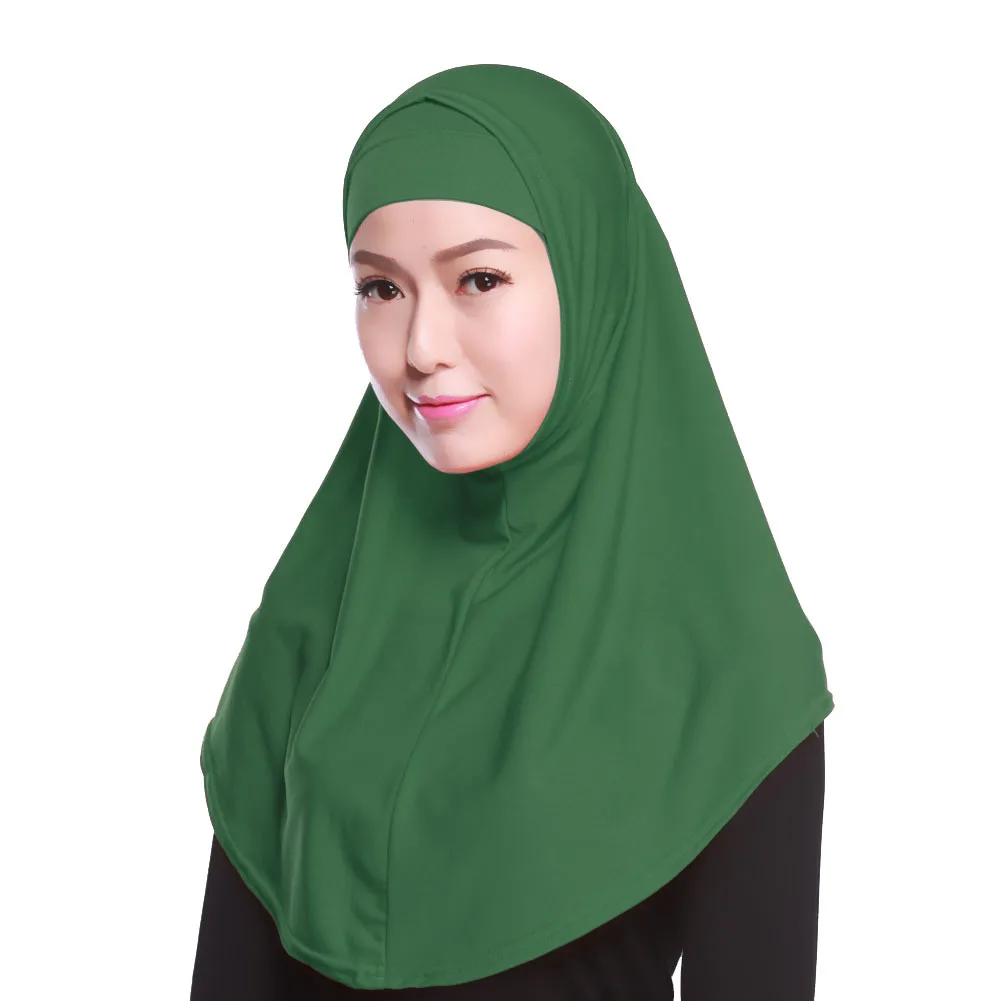 2 шт. женский мусульманский для молитв шляпа под шарф хиджаб Niquabs исламский головной платок тюрбан мягкий ниндзя сплошной цвет Средний Восток шляпа - Цвет: Color6