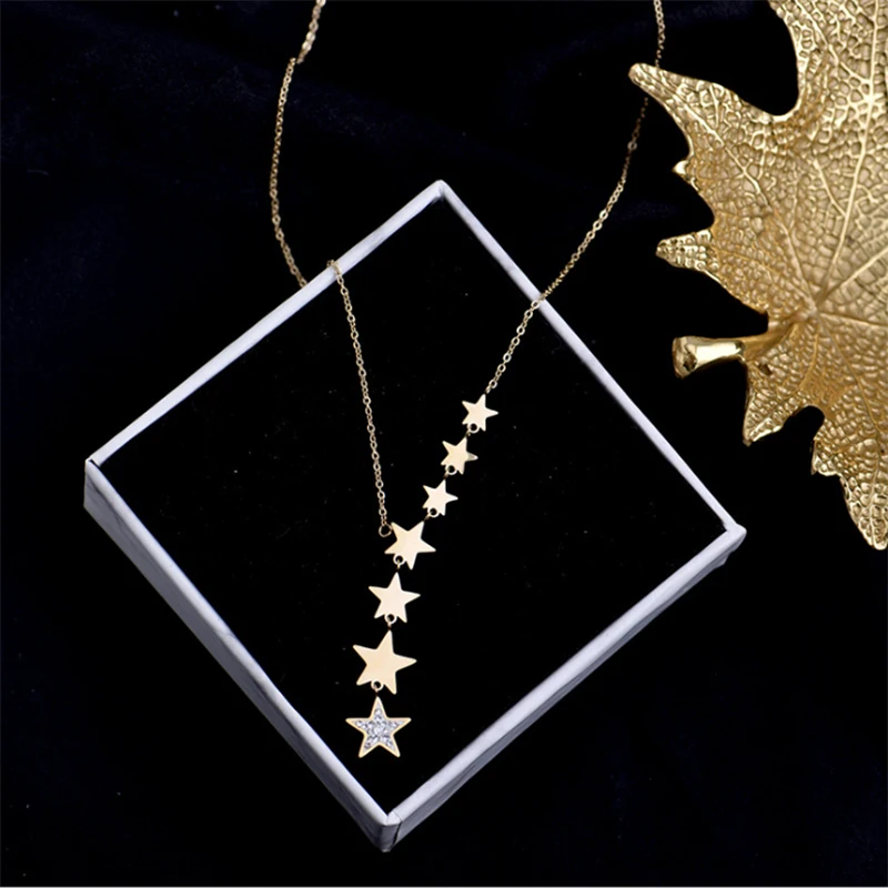 Stars Zircon Necklace For Women