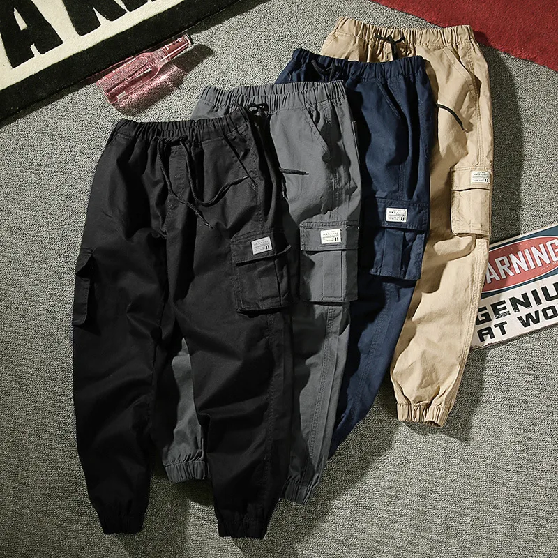 

Mens Joggers Pants Cargo Pants Male Jogger 2020 Spring Casual Pants Men's Trousers with Pockets Drawstring Sweatpants Slacks