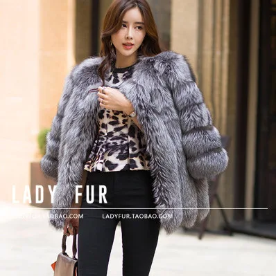 Куртка, пальто, Зимняя женская, повседневная, элегантная, плюс размер, дизайнерская, теплая, модная, пушистый ворсистый, пальто из искусственного меха, высокое качество, новое поступление - Color: Silver