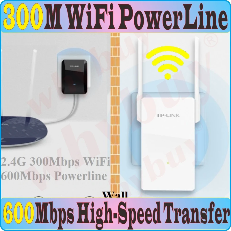 Chin-Firmware, лучше, чем Tenda PH5 600 Мбит/с Powerline адаптер 300 Мбит/с беспроводной Wifi расширитель комплект, Быстрая сеть с WiFi клон