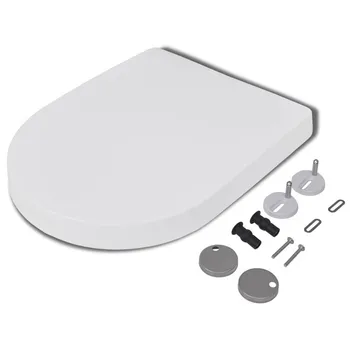 

Universal Toilet Seat Lid PP Board White U Type Replacement Thickened Slow-Close Toilet Seat Cover Household Toilet Accessories
