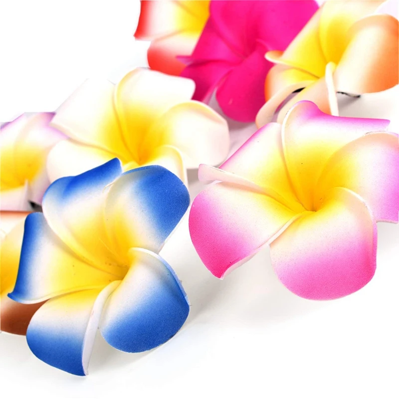 Гавайские подержанные товары Luau-Гавайская гирлянда цветов(36Ct) с Гавайский цветок заколки для волос(16 шт), идеально подходит для ваших Гавайских луаусов