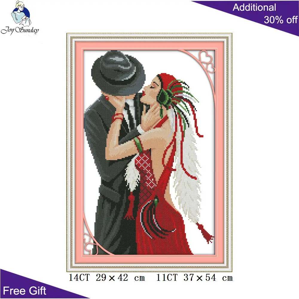 Набор для вышивки крестиком Joy Sunday Lover Kiss R436|joy sunday|counted cross stitch kitsjoy sunday |