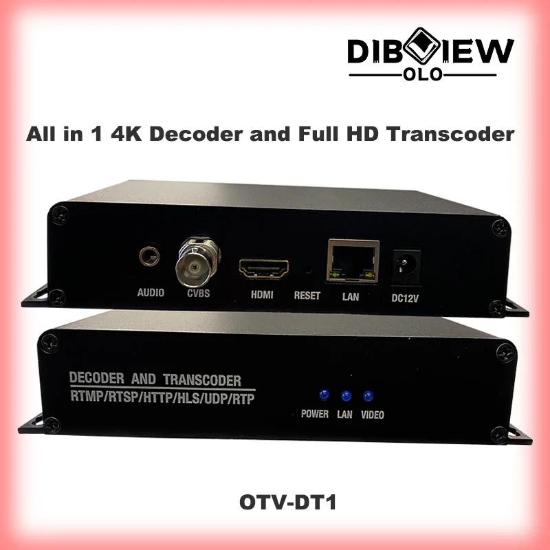 

SRT H.265 H.264 ProVideo IPTV Live Streaming Media Decoder With 4K 60fps decoding and Transcoder 1080P 60fps transcoding