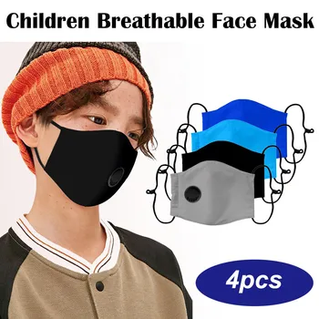 

4PCS Kids Reusable Cute Cartoon Dustproof PM2.5 Pollution Respirator Cover Maskas Face Topmask Particle Respirator Dropshipping