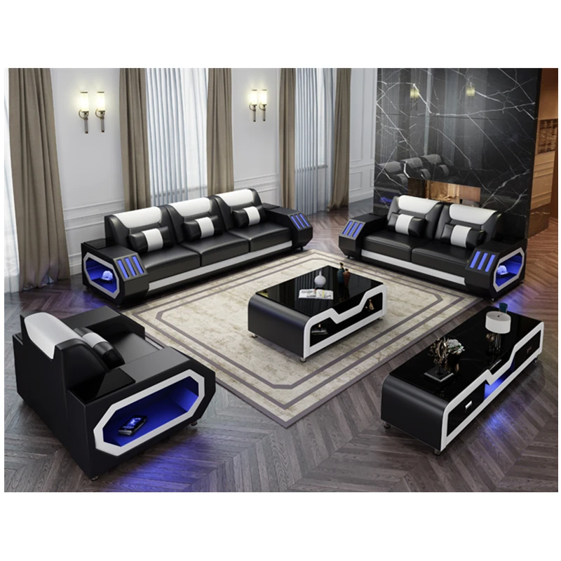 Cbmmart gran oferta muebles sala de estar multifuncional 1 + 2 + 3 sofás de  cuero seccionales|Sofás para sala de estar| - AliExpress