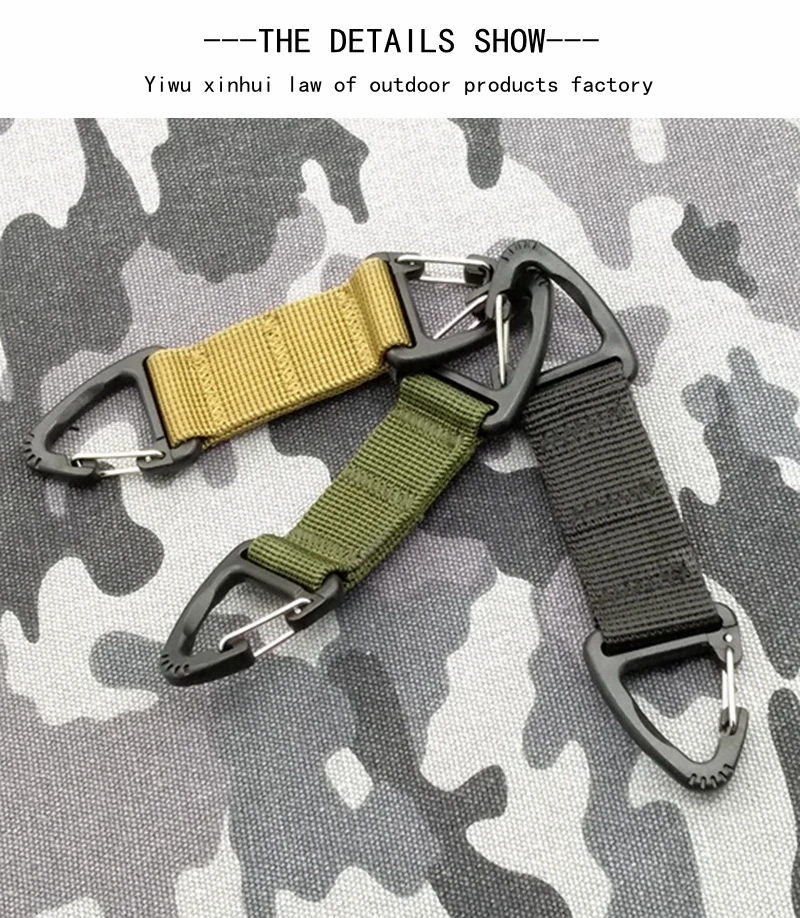 Details about   1Pcs Outdoor Climbing Carabiner Double Point Triangle Buckle Belt Clip Bag HoAU 