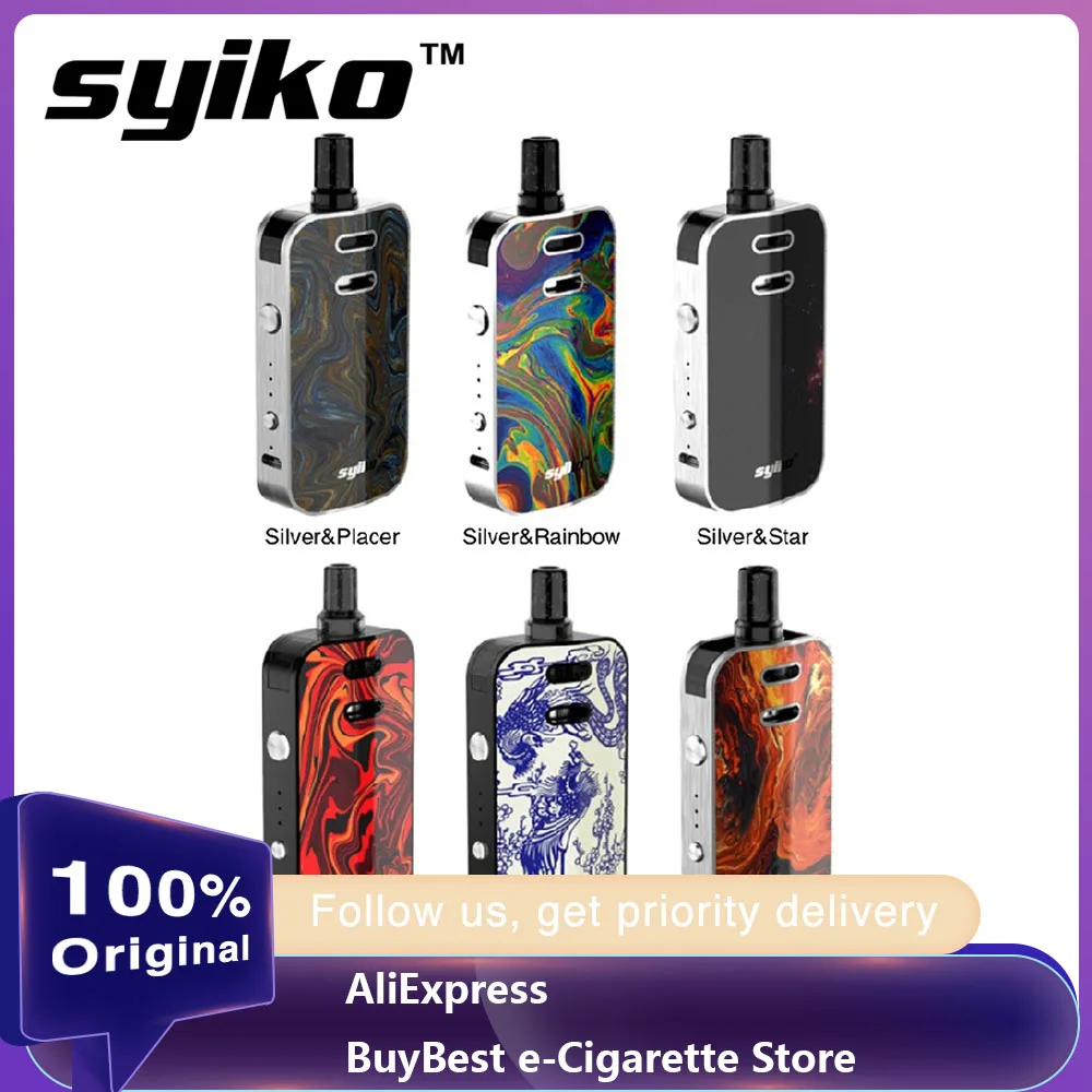 Оригинальный Syiko Galax Pod Комплект 1200 мАч батарея 2 мл Pod MTL 1.2ohm/0.6ohm сетчатая катушка E-cig Vape Pod Комплект Vs PAL 2 Pro/Drag Nano