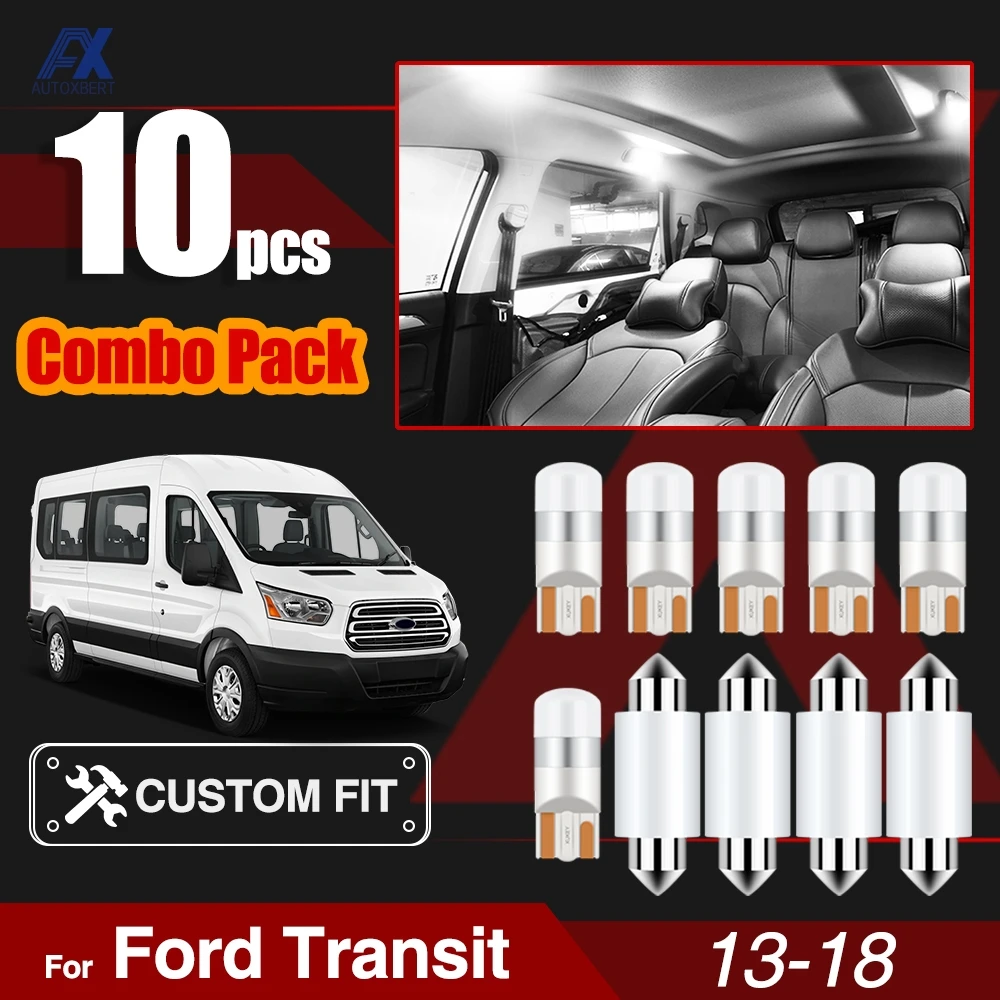 10 Pcs Witte Canbus Led Auto Interieur Verlichting Upgrade Kit Voor Ford Transit 20113 2014 2015 2016 2017 2018 2019 Led Dome Kofferbak Licht Signal Lamp Aliexpress