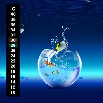 

10pcs Digital Aquarium Fish Tank Temperature Sticker Dual Scale Aquarium Fish Tank Thermometer Aquarium Accessories