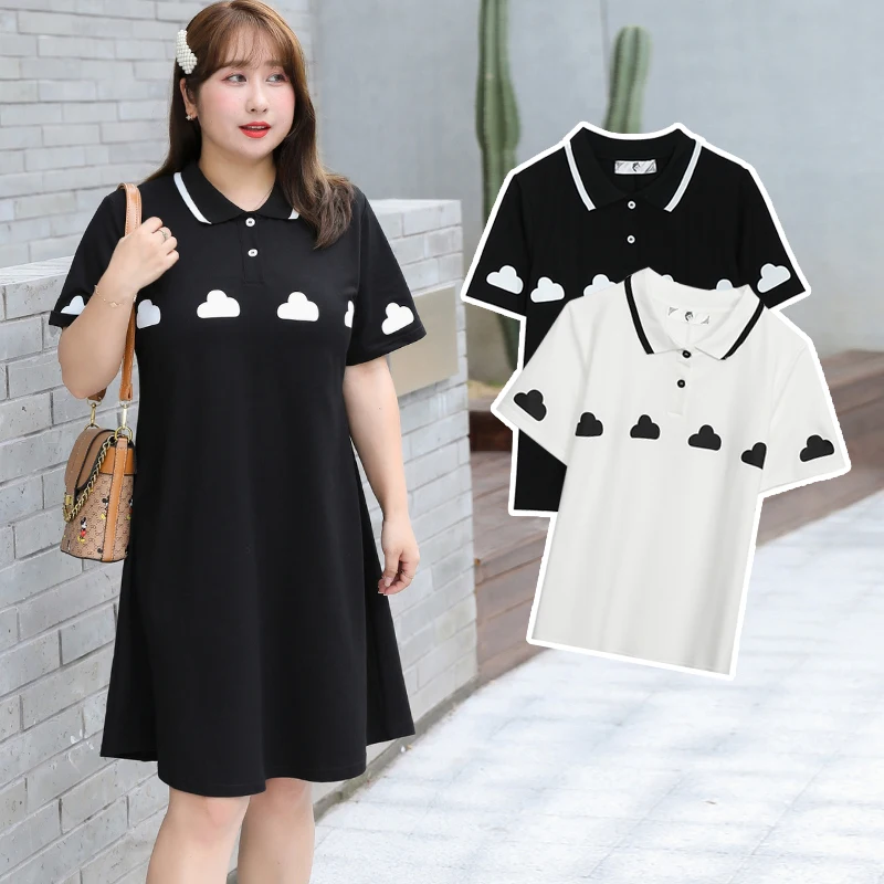 Gaya Preppy Vintage Cloud Dress Fashion 