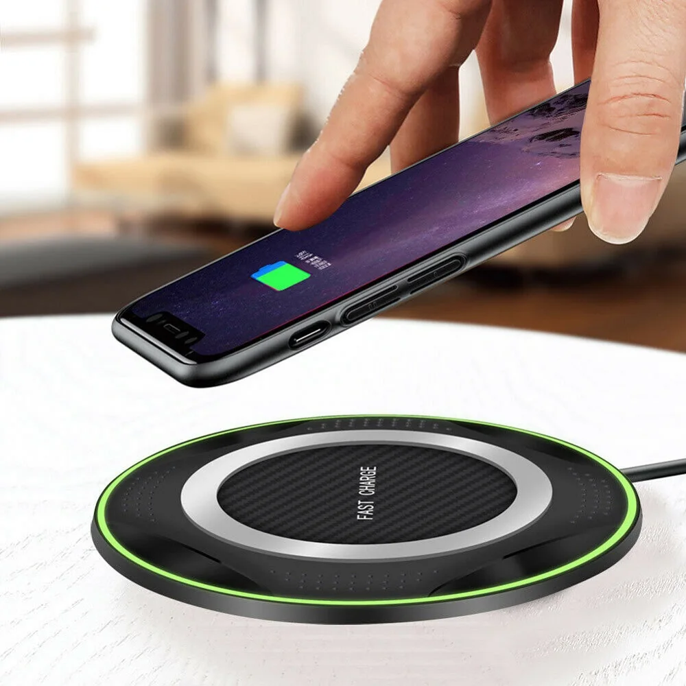 

10W Qi Wireless fast Charger for iPhone X Xs MAX XR 8 plus Charging for Samsung S8 S9 Plus Note 9 8 with USB Phone Charger Pad