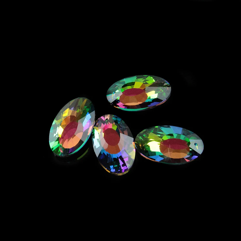 

50mm Crystal Chandelier Prism Earrings Multicolored Drop Pendant