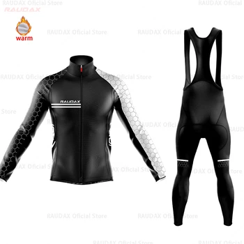 

2020 Pro Team Men Long Sleeve Jersey Suit MTB Ropa Ciclismo Winter Fleece Cycling Clothing Outdoor Riding Bib Pants Set