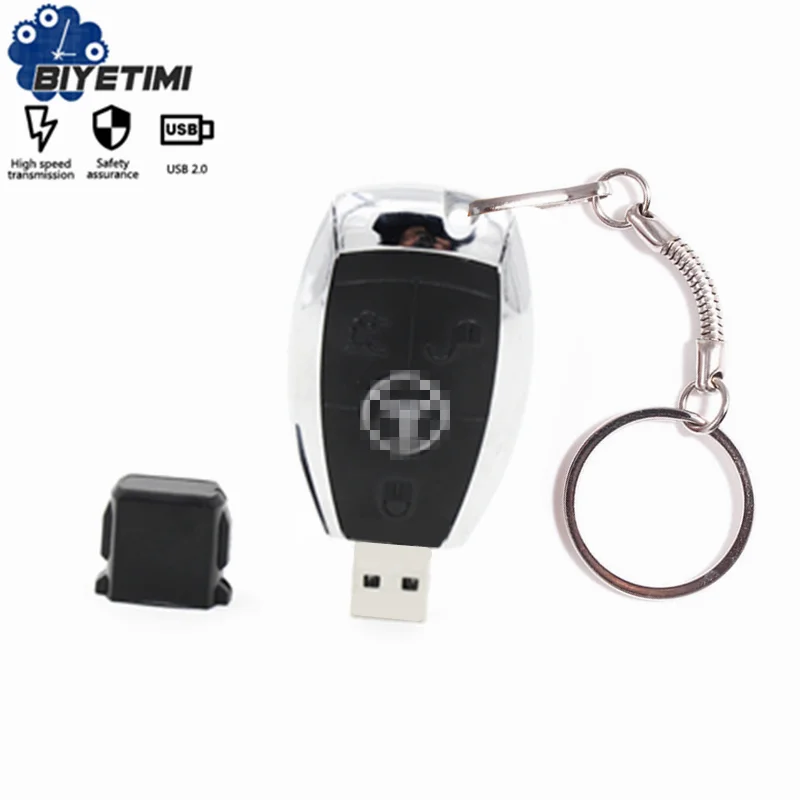 

Biyetimi USB Flash Drive Real Capacity Car Logo Key 8GB 16GB 32GB 64GB Pendrive 128GB Pen drive Memory Stick U Disk