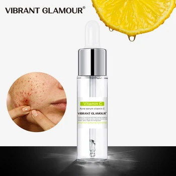 

VIBRANT GLAMOUR Vitamin C Face Serum Anti-Acne Aloe Whitening Essence Hyaluronic Acid Liquid Fade Dark Spots Nourish Skin Care