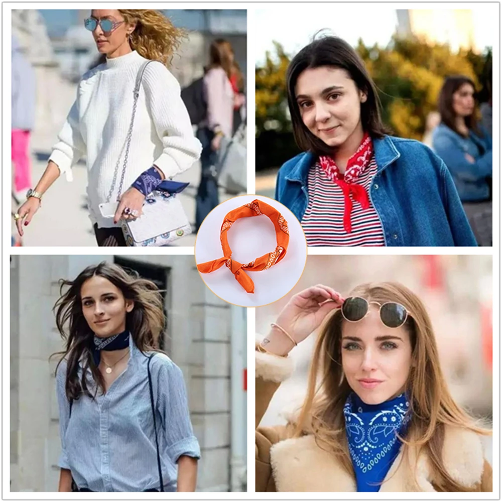 

12pcs Hiking Scarves Assorted Paisley Printed Bandanas Cotton Cloth Scarf Wrap Washable Cycling Cap Sport Scarf Bike Hat