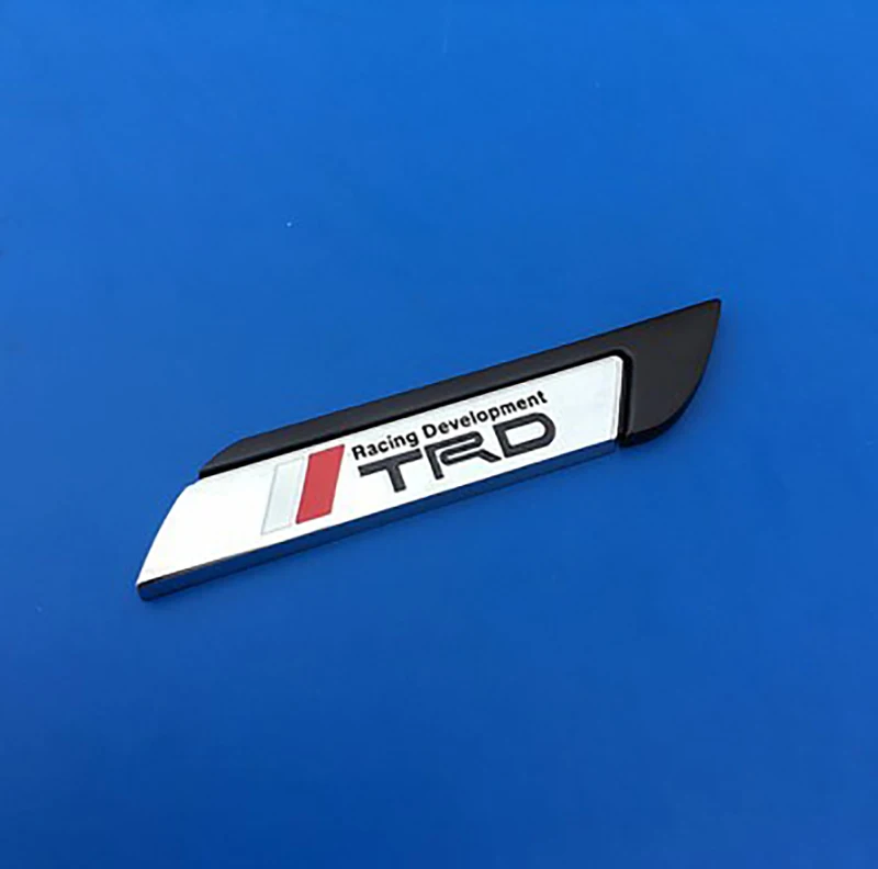 Автомобильный Стайлинг для Toyota eiz Camry Corolla rav Avensis Hilux Универсальный спортивный TRD КРЫЛО боковой Стикер Embelm значок Логотип наклейки - Название цвета: Black-Right