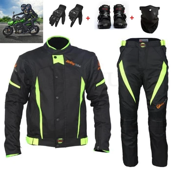 

Motorcycle Jacket Pants gloves boots Mask Windproof Motorcycle Racing Suit Protective Gear Armor Motorcycle Jacket Moto Clothing