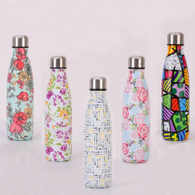 

500ml Stainless Steel Water Bottle Insulated Metal Cup Sport Fitness Drinks Flask Outdoor Bottles